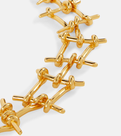 Shop Rabanne Wire Chain Necklace In Gold