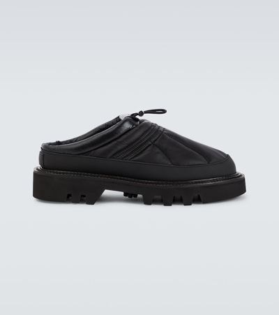 Shop Sacai Padded Slippers In Black