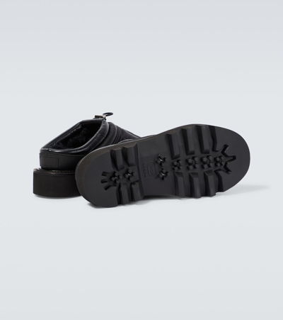 Shop Sacai Padded Slippers In Black