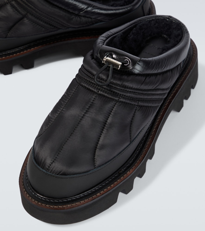 Sacai Padded Slippers In Black