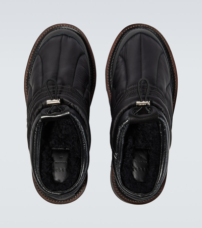 Shop Sacai Padded Slippers In Black