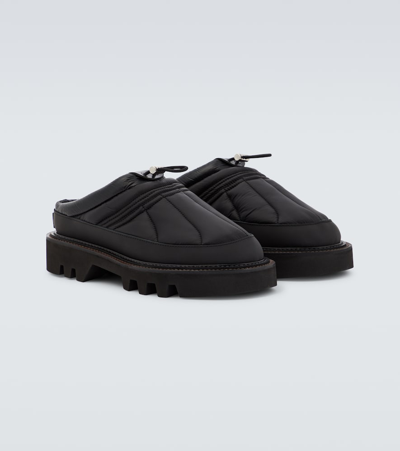 Shop Sacai Padded Slippers In Black