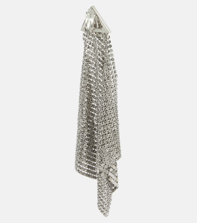 Shop Rabanne Xl Mesh Single Earring In Silver