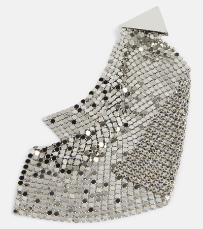 Rabanne Xl Mesh Single Earring In Silver
