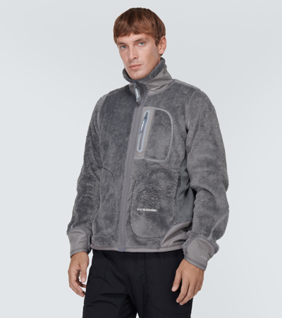 And Wander High Loft Fleece Jacket In Grey