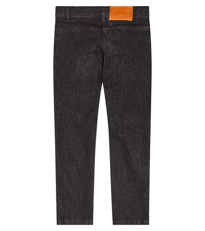 Versace La Medusa Embellished Straight Jeans In Black