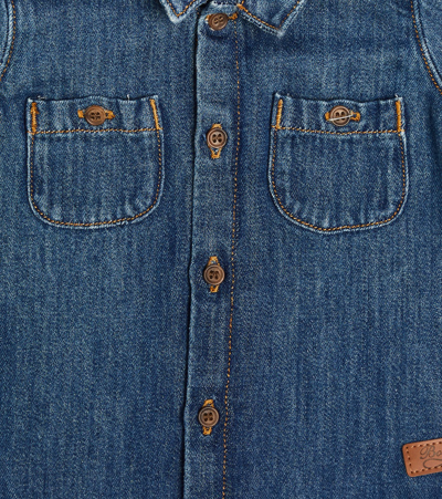 Bonpoint Baby Mico Denim Shirt In Blue