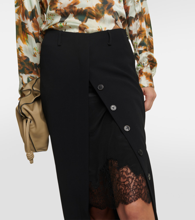 Shop Dries Van Noten Crêpe Maxi Skirt In Black