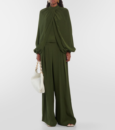 Shop Co High-rise Wide-leg Pants In Green