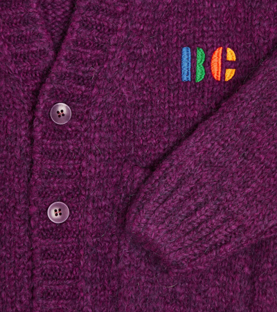 Bobo Choses Big B Wool-blend Cardigan In Purple