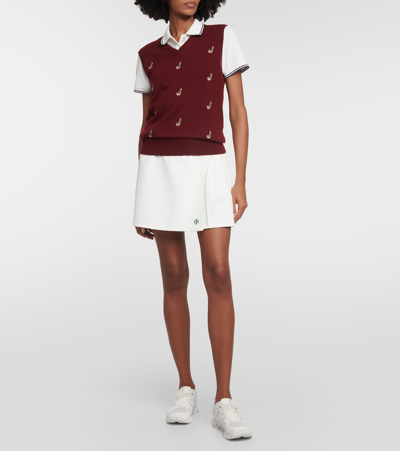 Tory Sport Tory Burch Cashmere V-neck Sweater Vest In Brown