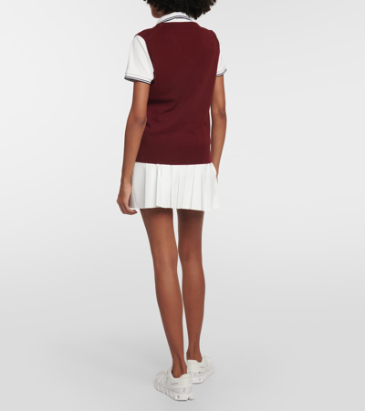 Tory Sport Tory Burch Cashmere V-neck Sweater Vest In Brown