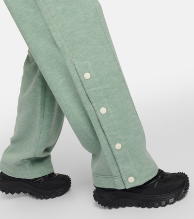 Shop Moncler Knitted Ski Pants In Green
