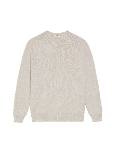 Shop Pangaia Recycled Cashmere Crewneck Sweatshirt — Oatmeal Xxl