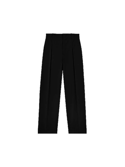 Shop Pangaia Men's Cotton Tailored Trousers — Black Xs