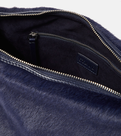 Staud Vivi Faux Suede Crossbody Bag In Blue