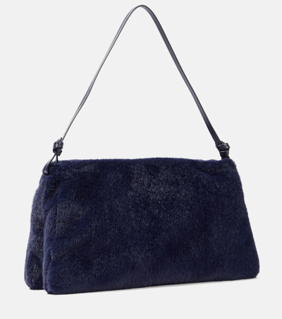Staud Vivi Faux Suede Crossbody Bag In Blue