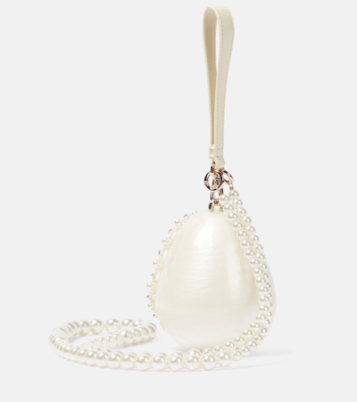 Shop Simone Rocha Fabergé Egg Mini Crossbody Bag In White