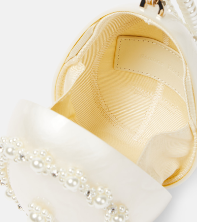 Shop Simone Rocha Fabergé Egg Mini Crossbody Bag In White