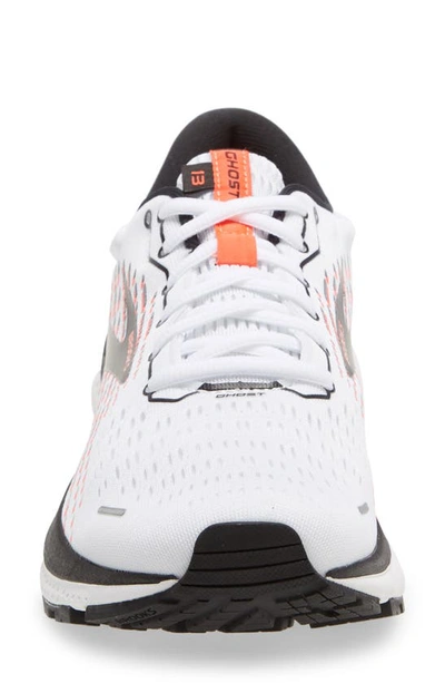 Shop Brooks Ghost 13 Running Shoe In White/pink/black