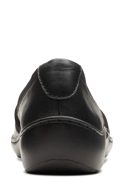 Shop Clarks ® Cora Charm Flat In Black Leather