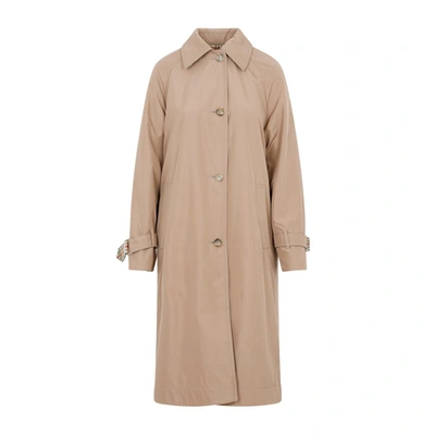 Akris Reversible Checked Wool Coat In Nude & Neutrals