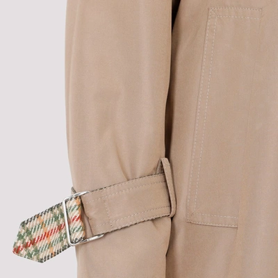 Shop Akris Wool Flannel Coat Jacket In Nude & Neutrals