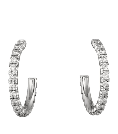 Shop Cartier Hoop Earrings In White