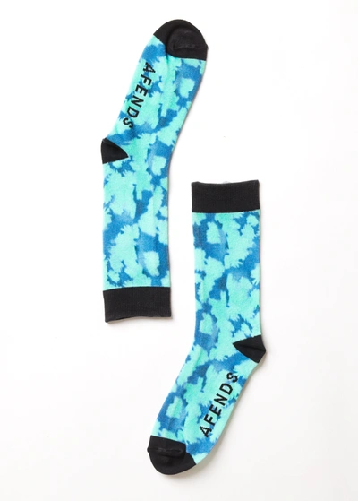 Shop Afends Unisex Organic Crew Socks In Colour-blue