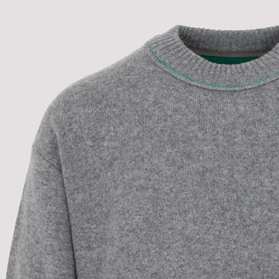 Shop Sacai Cashmere Knit Pullover Sweater In Grey