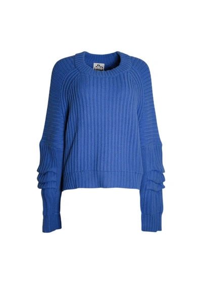 Shop Altu Biker Sweater In Blue Crush