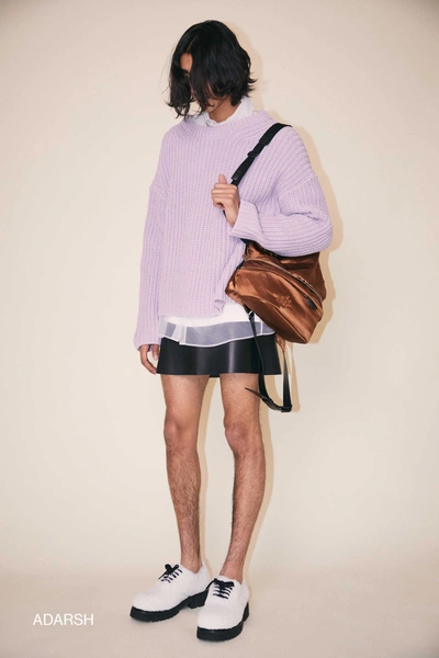 Shop Altu Pullover With Buttons In Dusted Lavender