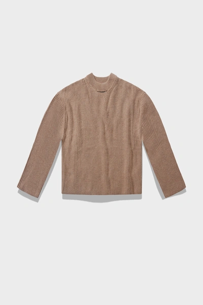 Shop Altu Sweater With Slit In Sandstorm