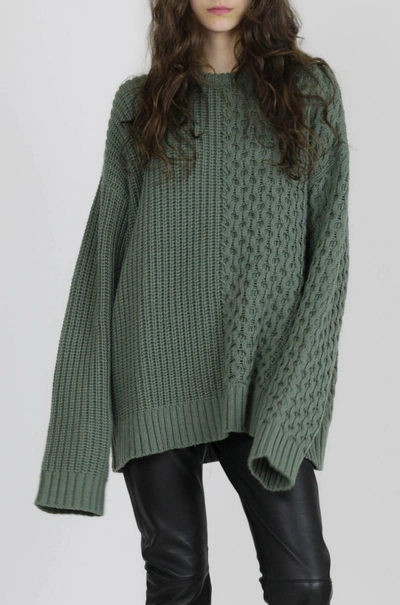 Shop Altu Patchwork Sweater In Matcha