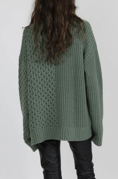 Shop Altu Patchwork Sweater In Matcha