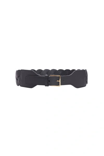 Shop Altuzarra 'skinny' Braid Belt In Black