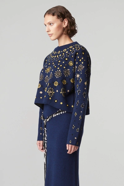 Shop Altuzarra 'makena' Sweater In Heron Blue
