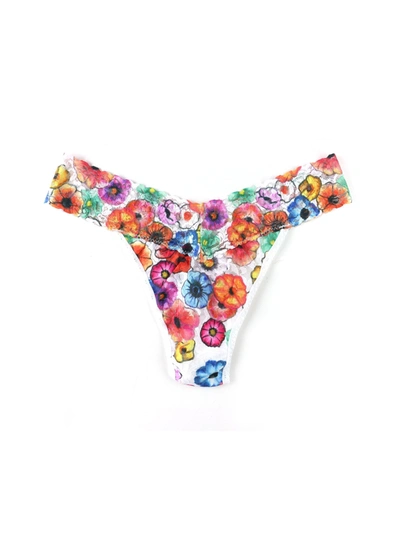 Shop Hanky Panky Printed Signature Lace Original Rise Thong Linger Awhile Sale In Multicolor