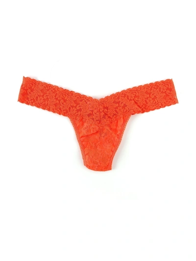 Shop Hanky Panky Signature Lace Low Rise Thong In Orange
