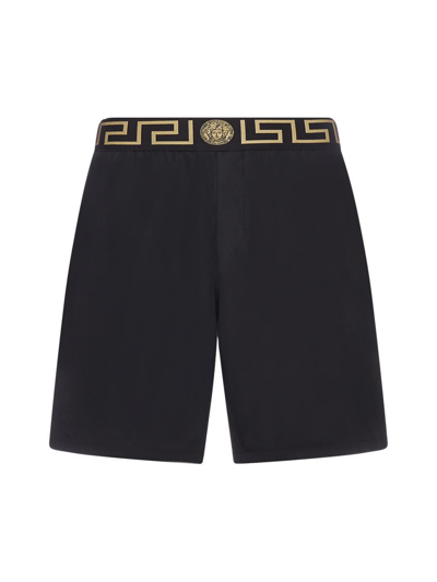 Shop Versace Underwear Sea Clothing In Nero Greca Oro