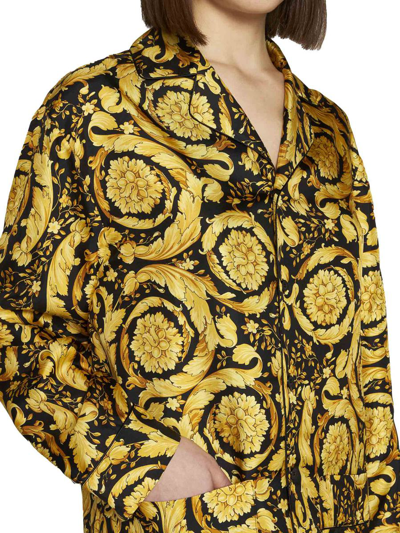 Shop Versace Underwear Shirts In Nero Oro