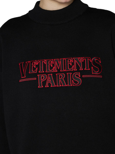 Shop Vetements Sweaters In Black