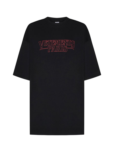 Shop Vetements T-shirts And Polos In Black