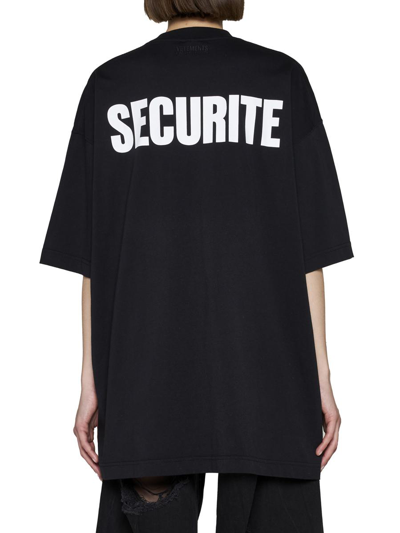 Shop Vetements T-shirts And Polos In Black