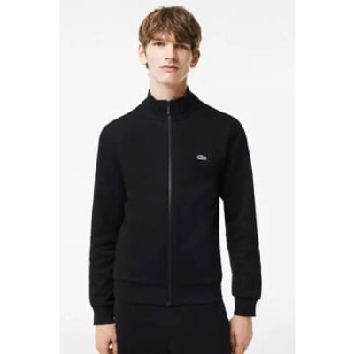 Shop Lacoste Sh9622 Black Zip Men's Sweatshirt