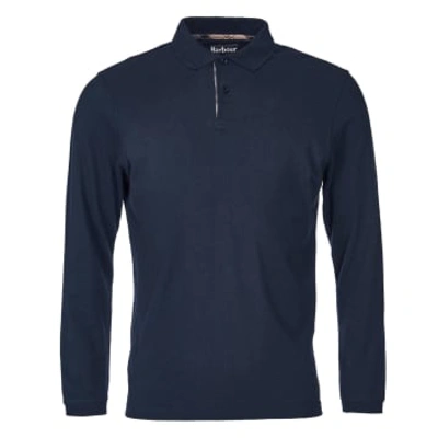 Shop Barbour Ls Sport Polo In Blue