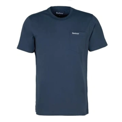 Shop Barbour Langdon Pocket T-shirt In Blue