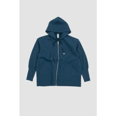 Shop Cfcl Milan Rib Hoodie Jacket Marine Blue