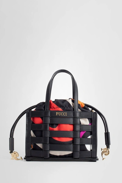 Shop Pucci Woman Black Top Handle Bags