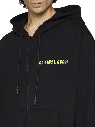 Shop 44 Label Group 44 Label Sweaters In Black + Spine Lime Print